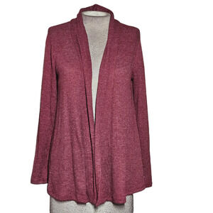 Open Front Ribbed Sweater Size Medium